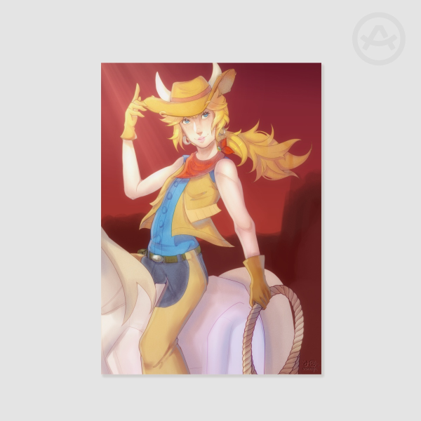 Princess Peach Showtime Cowgirl Peach Print