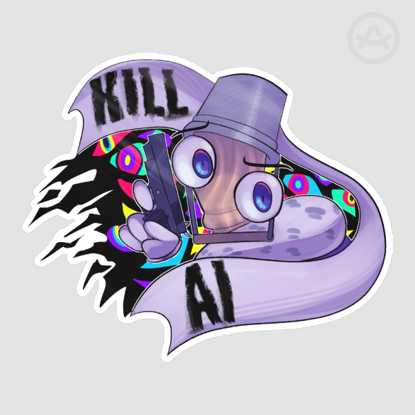 "Kill AI" Kinger Sticker