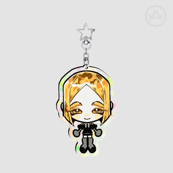 Yellow diamond Broken Glass Acrylic Keychains - 3.94"(100mm), ①