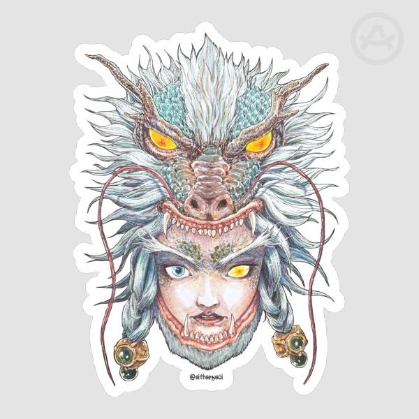 DRAGON_12 faces of fate+ Die Cut Stickers