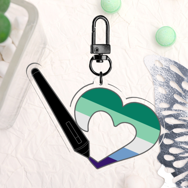 Gay Pride Artist Keychain