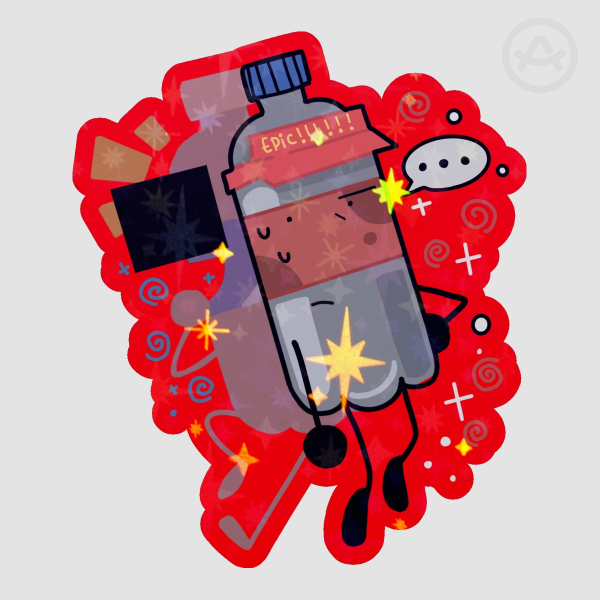 Object Show HFJONE Bryce Hansen/Soda Bottle Die Cut Sticker