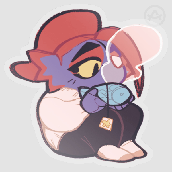 Undyne Tea Time Sticker