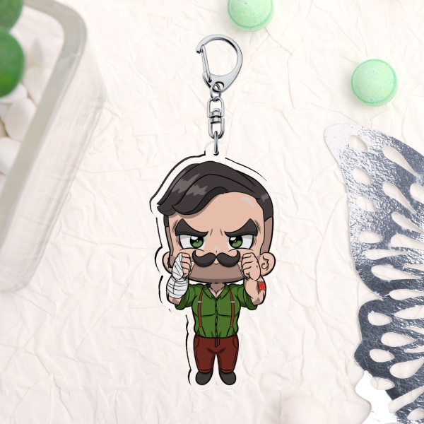 Punch Up Z Team Dispatch Clear Acrylic Keychain