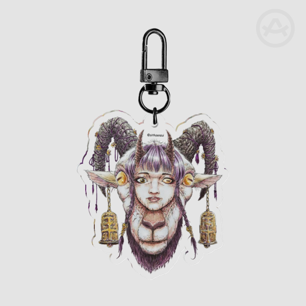 GOAT_12 faces of fate_ Clear Acrylic Keychains