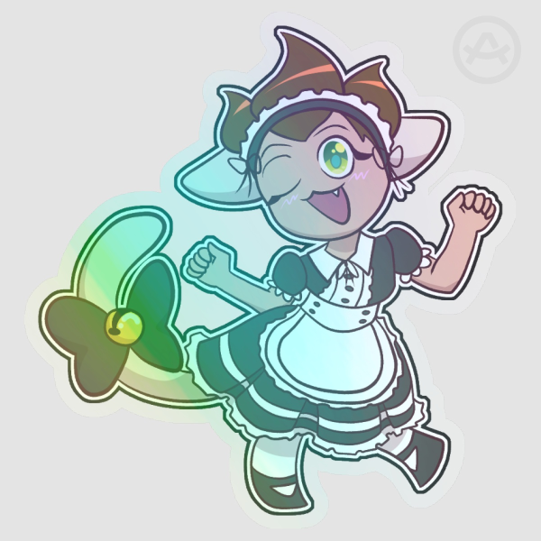 DSLN Maid - Rainbow Clear PET Vinyl Sticker