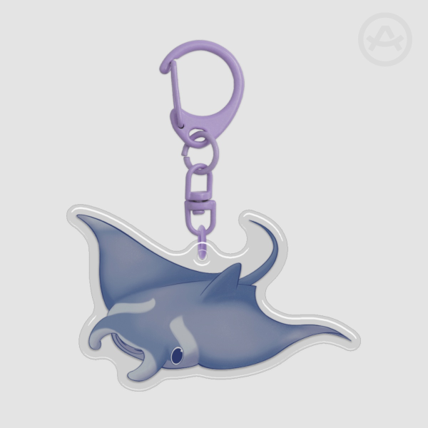 Mantaray Acrylic Keychain