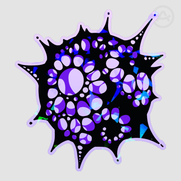 Hexanomaly- 59x63mm Hologrpahic Sticker