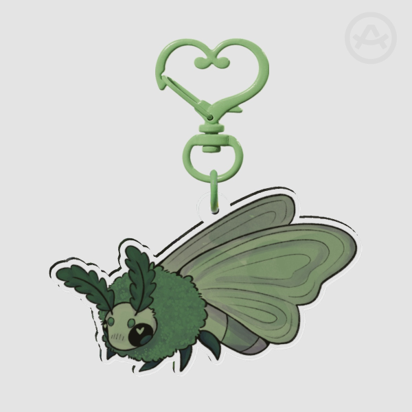 Mossy Moth Keychain