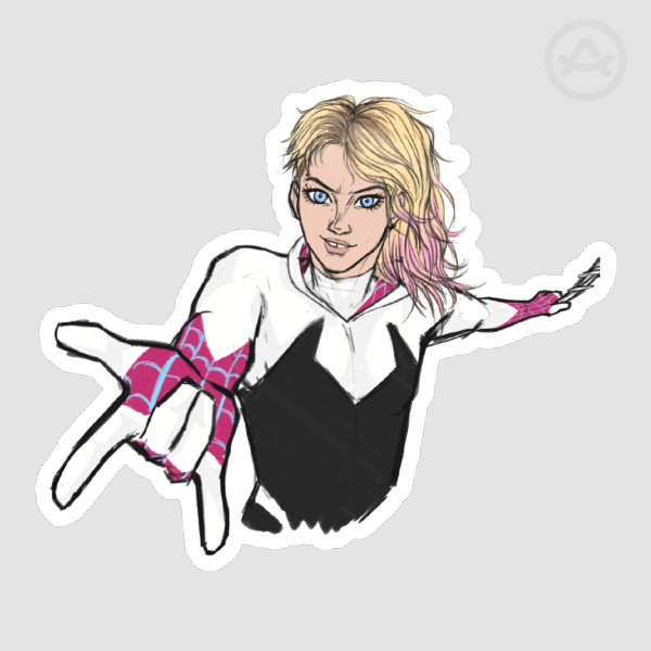 Gwen Stacy Sketch Sticker