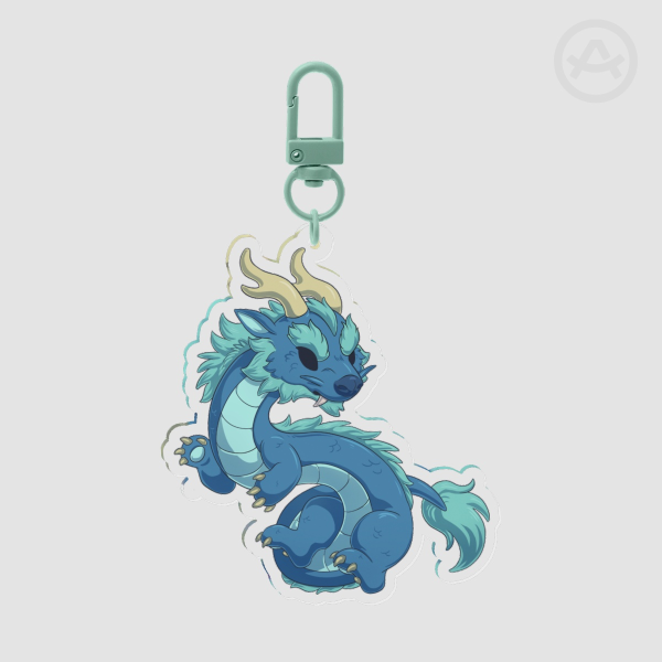 Lil Azure Dragon Acrylic Keychain