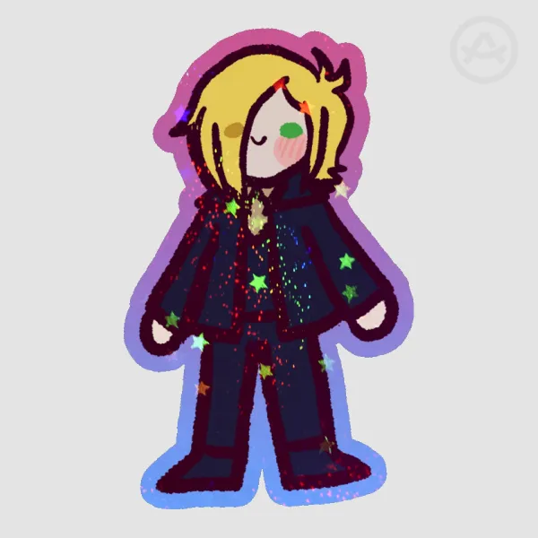 School Anne Colored Edge Die Cut Stickers
