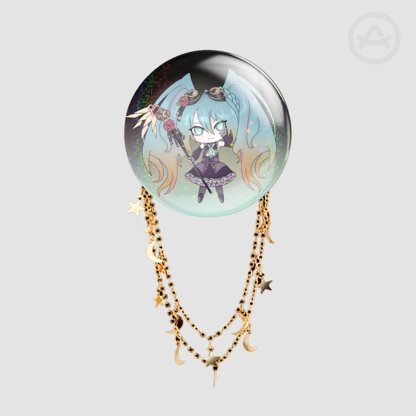 Miku badge with chains