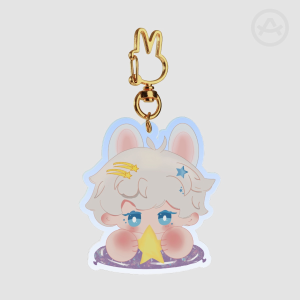 Floatie Xavier Love and Deepspace Clear Acrylic Keychain