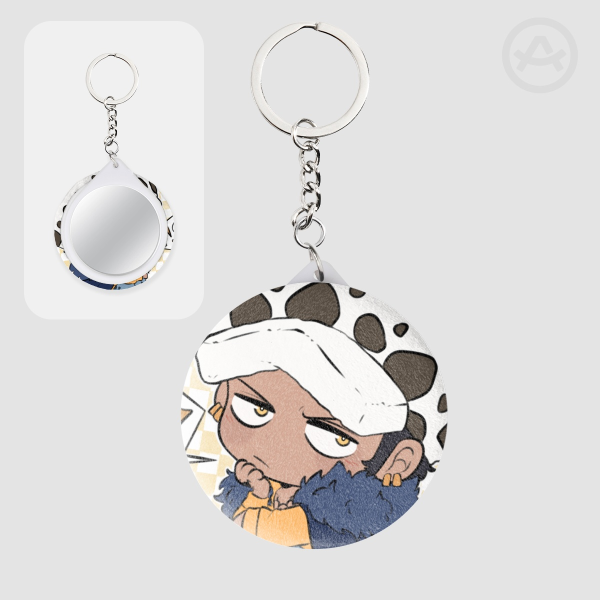 Law Plush Badge Mirror Keychains