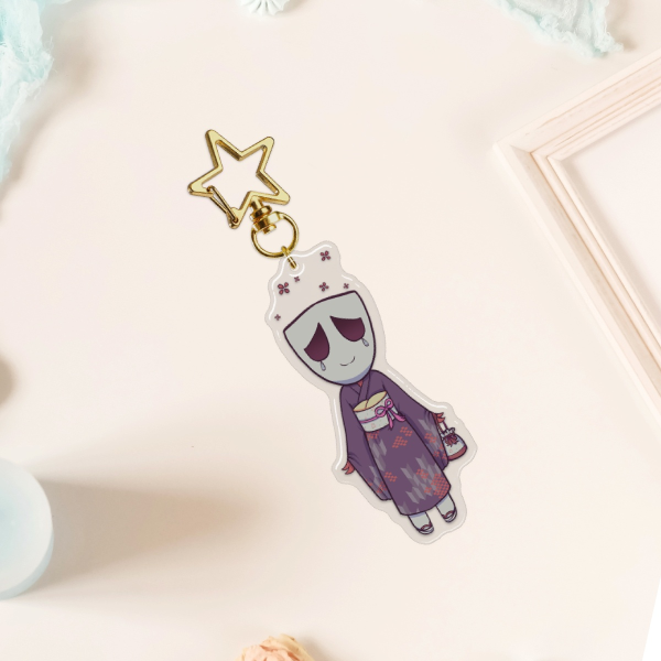 The Amazing Digital Circus Gangle Kimono Chibi Epoxy Keychain
