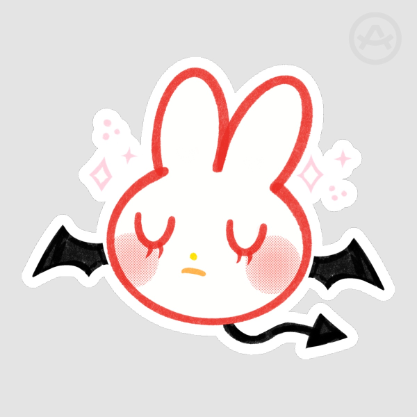 Devil Bunny Sticker