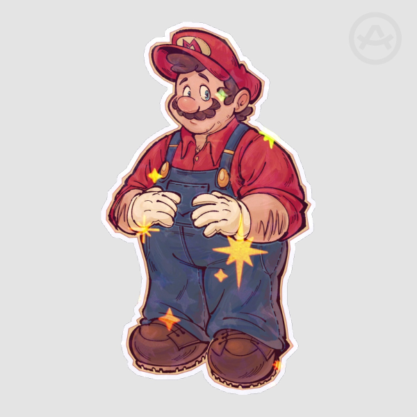 [MAR10] Mario Sticker - FAN ART
