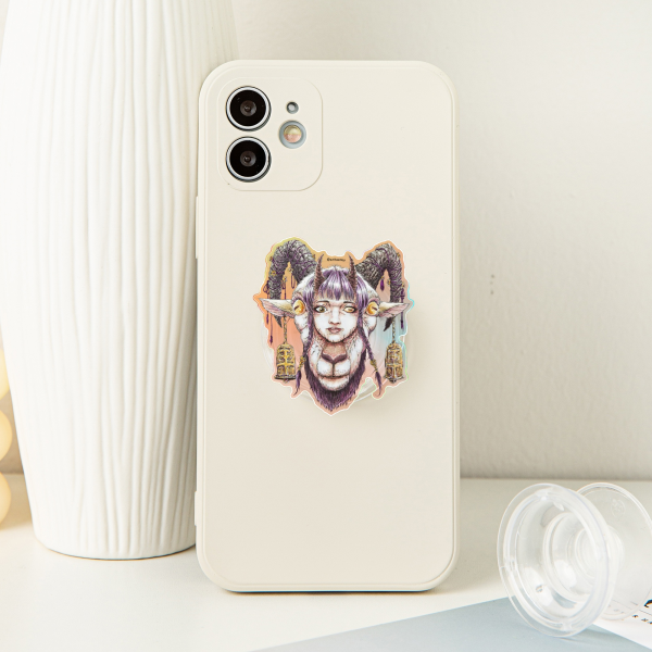 GOAT_12 faces of fate_ Acrylic Airbag Phone Holder - 1.96"(50mm), Rainbow