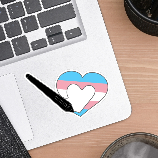 Trans Pride Artist Heart Sticker