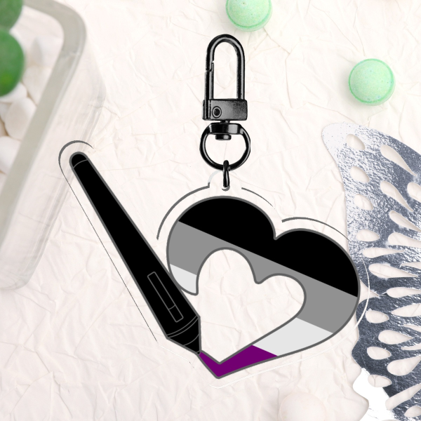 Asexual Pride Artist Keychain