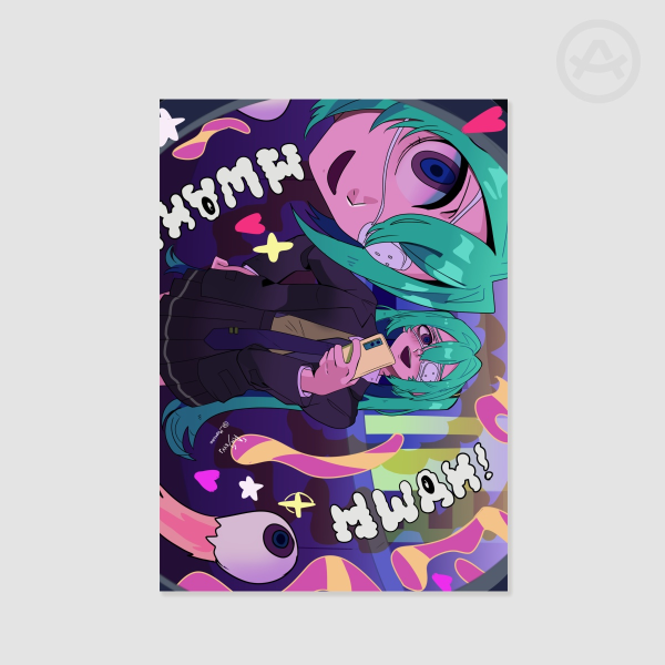 Poster Printing: Monitoring Hatsune miku