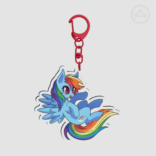 Rainbow Dash MLP Clear Acrylic Keychain