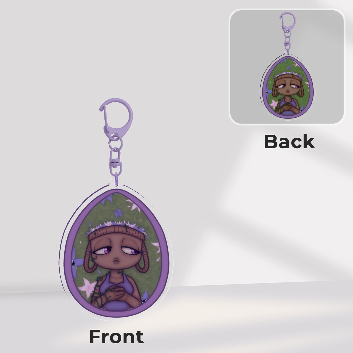 Bassie Egg Portrait Keychain  (Dandy's World)