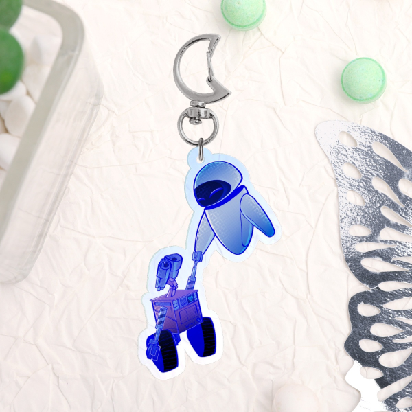 🌐✨ WALL•E & Eve Keychain