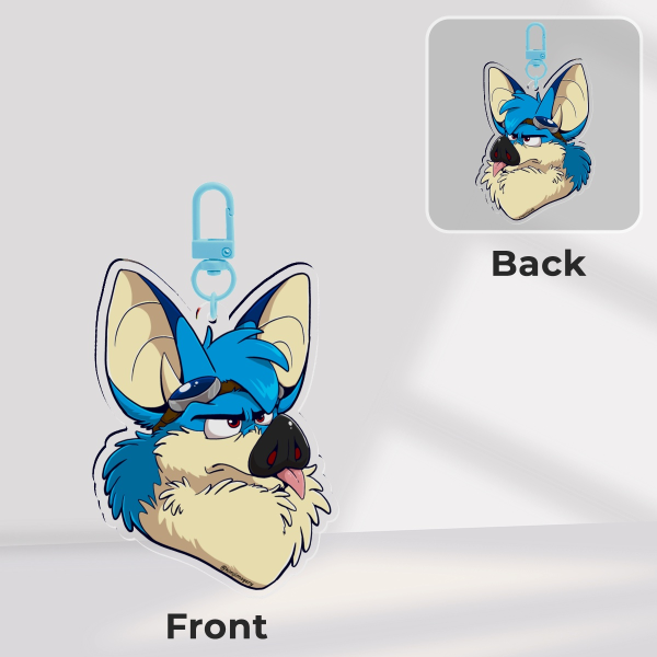 Raspberry Bat Acrylic Keychain