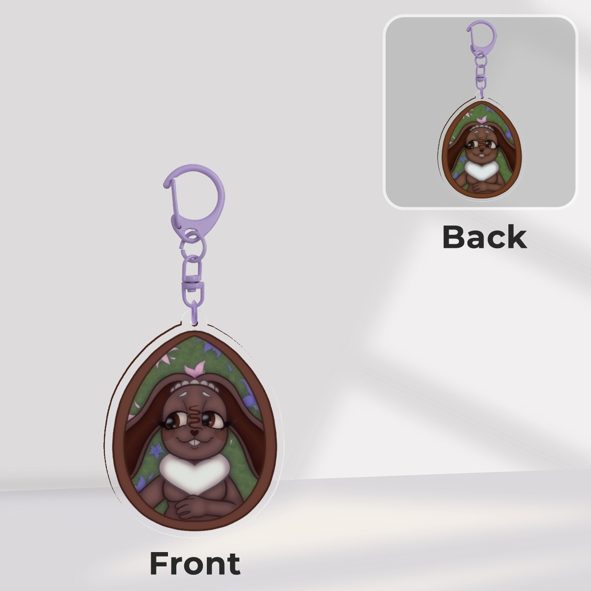 Cocoa Egg Portrait Keychain (Dandy's World)
