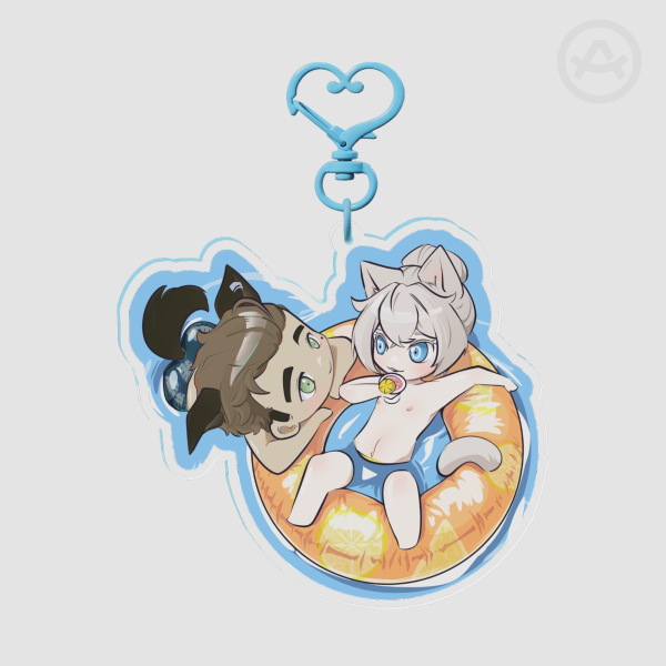 Pool Time Acrylic Keychain