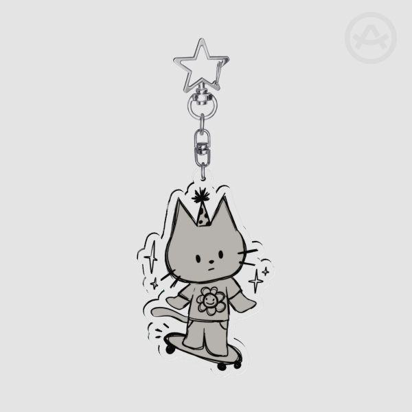 Skater Cat Silver
