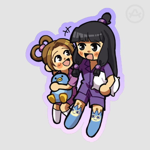 Pyjama Maya and Pearl Die Cut Sticker