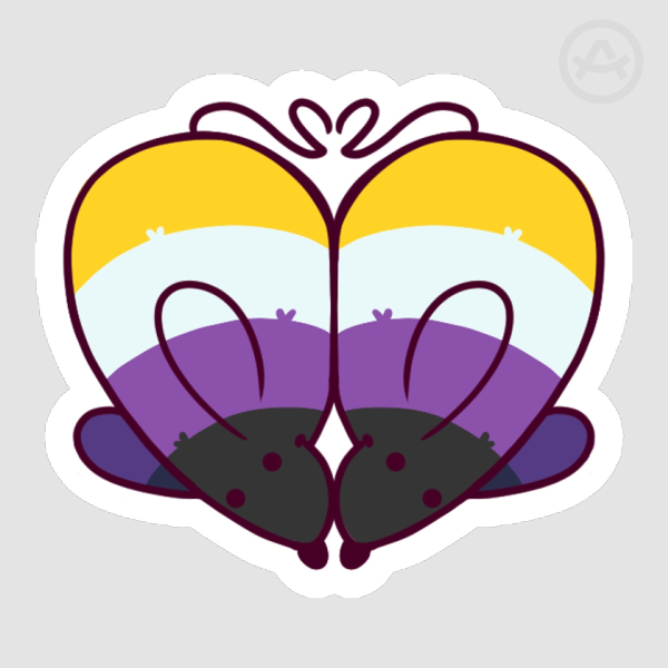 NB Pride Rat Sticker