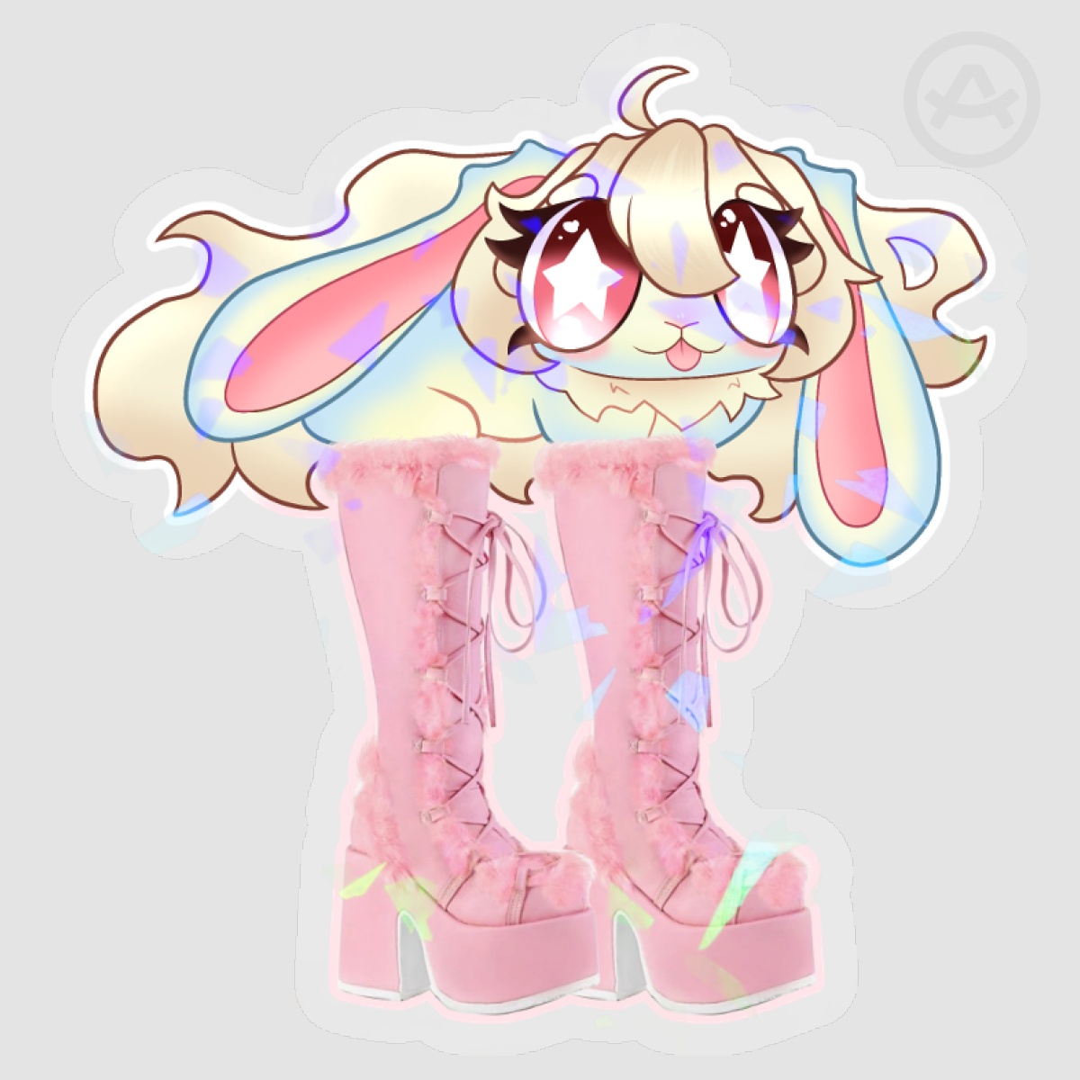Stompin in my BOOTS Clear Sticker