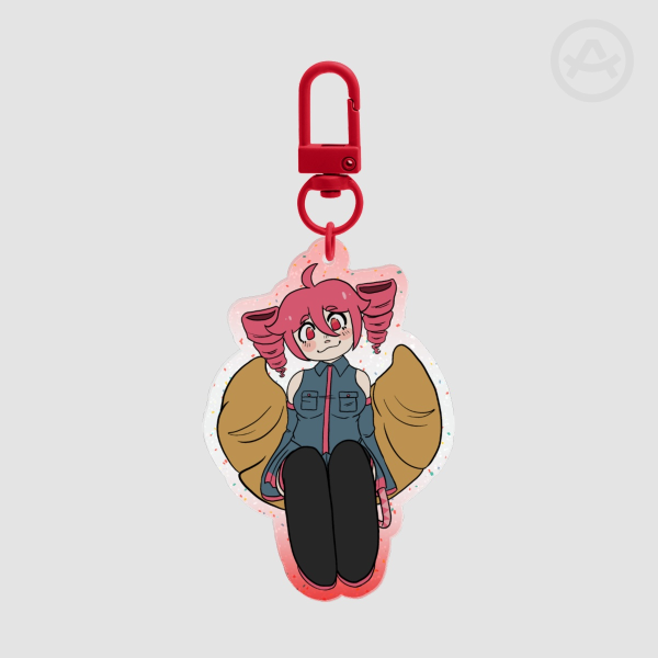 Kasane Teto Croissant Keychain