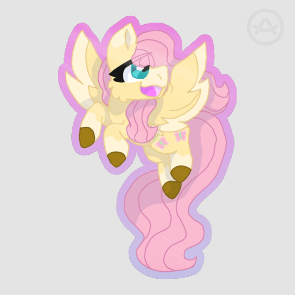Fluttershy-Colored Sticker