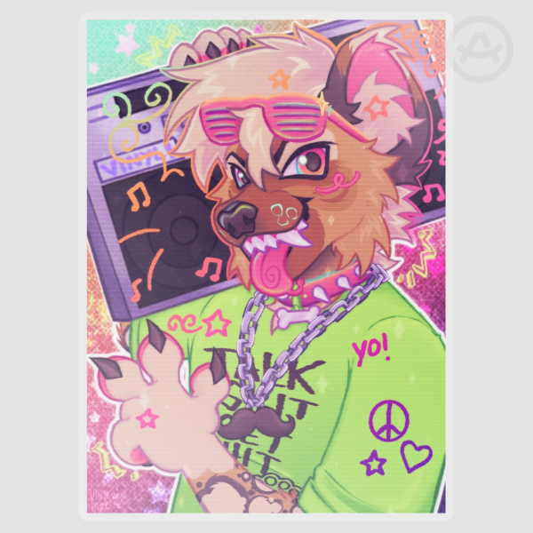 Party Animal BoomBox matte sticker