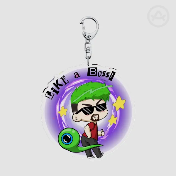 JackSepticeye Like A Boss Youtuber Clear Acrylic Keychain
