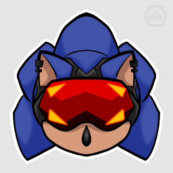 Sonic Cyberpunk Die Cut Sticker