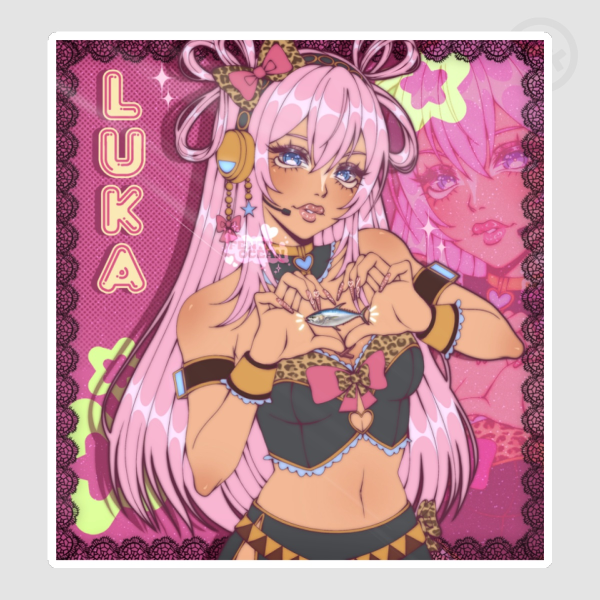 Gyaru Megurine Luka | Glossy Sticker