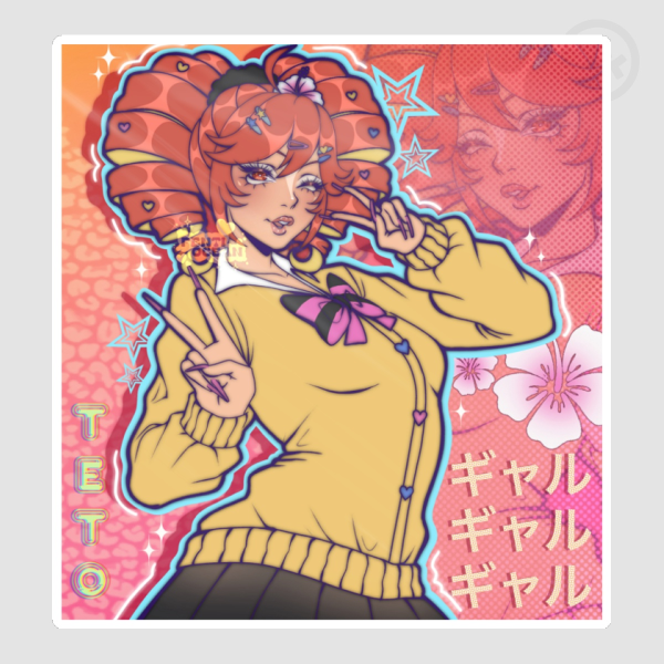 Gyaru Kasane Teto | Glossy Sticker