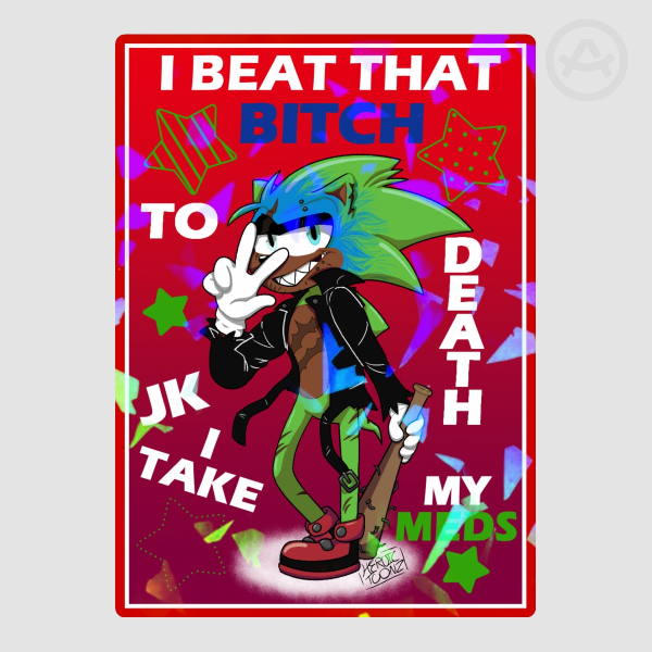 Scourge Takes His Meds Die Cut Sticker