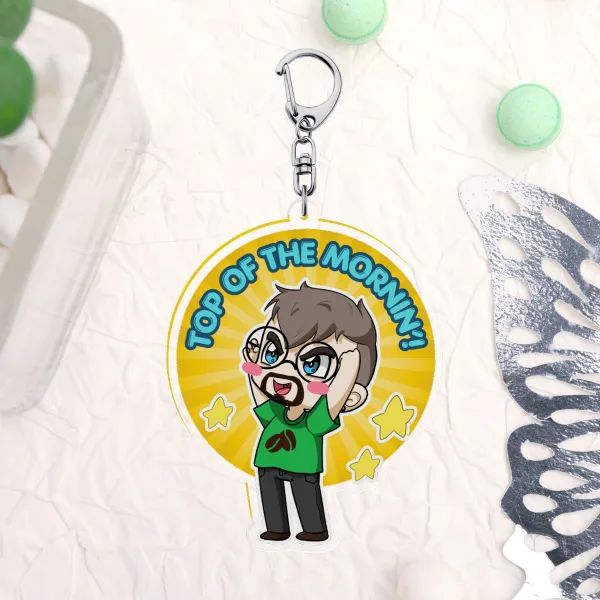 JackSepticeye Top Of The Morning Youtuber Clear Acrylic Keychain