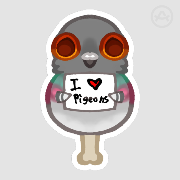 I Heart Pigeon Sticker