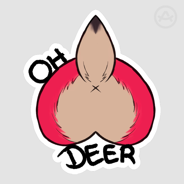 Deer Butt Sticker