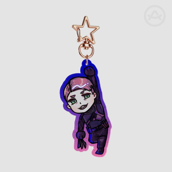 Dex Glitter Acrylic Keychain