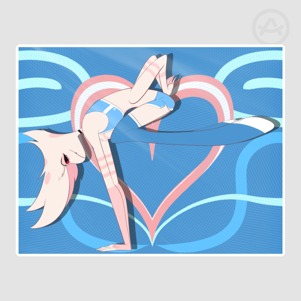 Crane Pose Yoga Angel Dust Sticker (Side A)