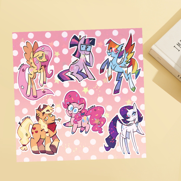 MLP MANE SIX STICKER SHEETA